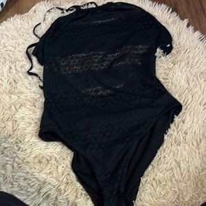 Black one piece swimsuit